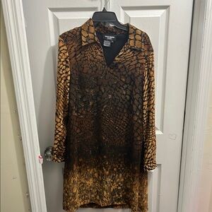 Brown Animal Print Dress